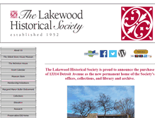 Tablet Screenshot of lakewoodhistory.org